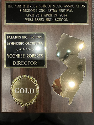 Gold medal plaque