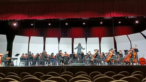 symphony orchestra on stage