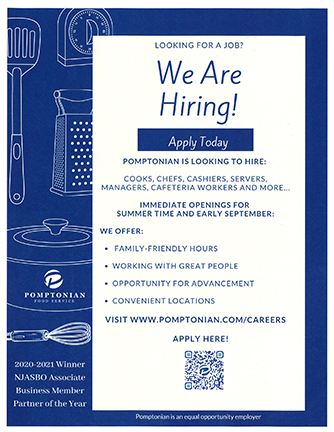 We are hiring cooks, chefs, cashiers, servers, managers, cafeteria workers and more