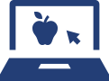 Laptop and apple icon