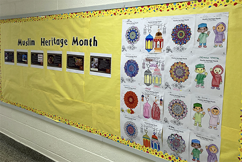 Beautiful bulletin board decorated by students