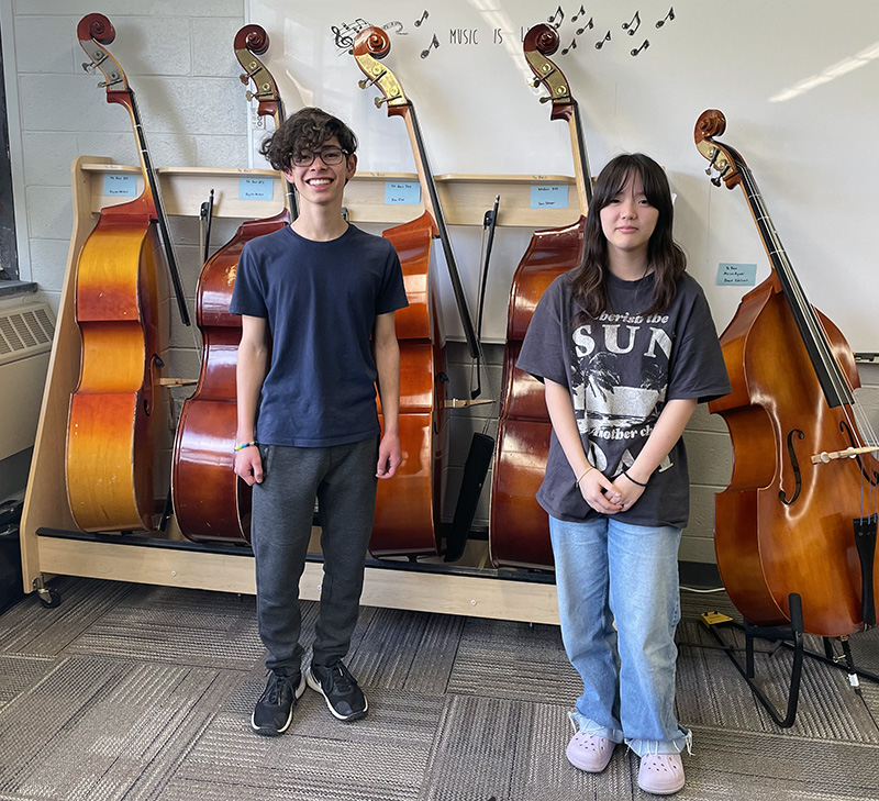 Grace and Kan, on their acceptance into the NJ All State Intermediate Orchestra